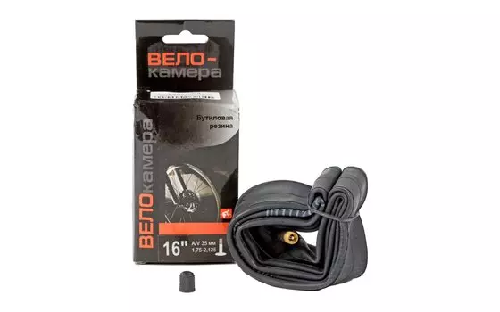 Камера для велосипеда SUNCHASE, бутиловая, 16x1, 75/2,125, A/V автониппель, ZSU60699