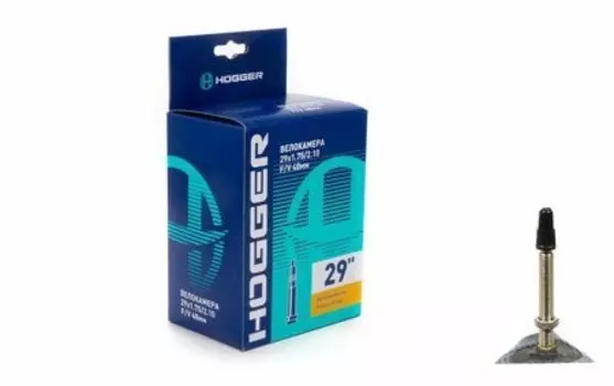Камера HOGGER (29x 1,75/2,10 FV 48 мм) Presta с длинным ниппелем, TBHG-29-175FV48P