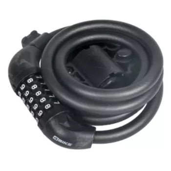 Велосипедный замок 4Bike 501, тросовый, кодовый, 12x1800, матовый черный, ARV-JJ-501-BLK-1800