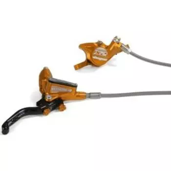 Тормоз велосипедный Hope Tech 3 X2 Braided, задний, дисковый гидравлический, оранжевый, T3X2CBRR