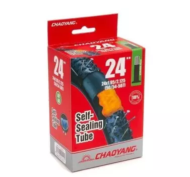 Камера велосипедная CHAO YANG 24"x1.95/2.125 AV 33мм антипрокольная, бутиловая, Y070201F