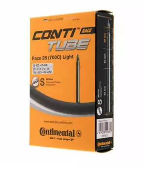 Камера велосипедная Continental Light, 700 x 18-25mm, 80 mm, Presta Valve Tube, 0181871