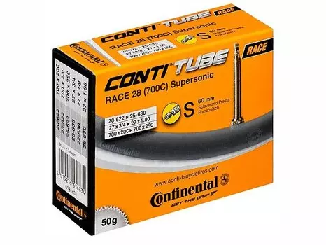 Камера велосипедная Continental Race 28" Supersonic, 20-622 / 25-630, S60, спортниппель, 0181891