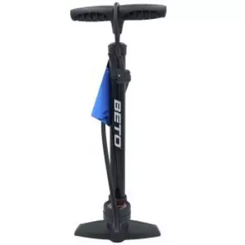 Насос велосипедный BETO, напольный, стальной, с манометром, 2 головки, (AV, DV, FV), 11Бар/160 PSI, 470376