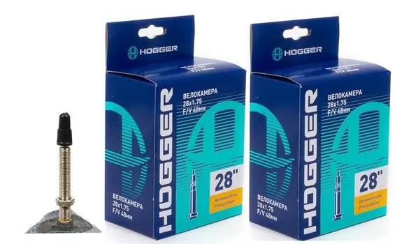 Камера велосипедная HOGGER 28x 1.75/2.125 AV -48мм, TBHG-28-175AV48