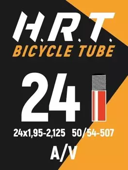 Камера велосипедная HORST, 24"х1.95"-2.125", автониппель, черный, 00-010031