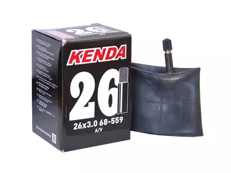 Камера велосипедная Kenda, 26''x3.00, для Downhill, a/v, черная, 514471