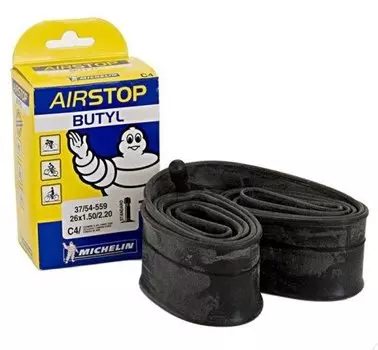Камера велосипедная MICHELIN C2 AIRSTOP, 26"x1,0"/1,3", бутиловая, велониппель (Presta ), в упаковке, MIC_4608711111M