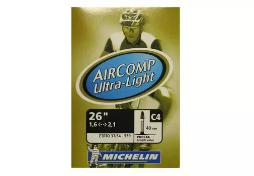 Камера велосипедная Michelin C4 Ultra, 1.6/2.1, FV 40, 696961