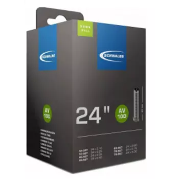 Камера велосипедная SCHWALBE AV10D, DOWNHILL, TR4, 24" (54/75-507), автониппель IB 40mm, 05-10420740