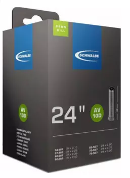 Камера велосипедная SCHWALBE AV10D, DOWNHILL, TR4, 24" (54/75-507), автониппель IB 40mm, 05-10420740