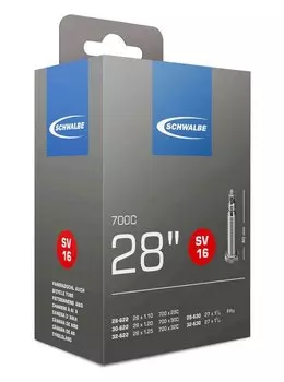 Камера велосипедная Schwalbe SV16, 28"/27"х1.10-1.25, 28/32-622/630, Presta 40mm, 10431343