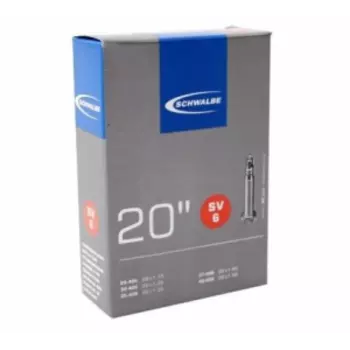 Камера велосипедная SCHWALBE SV6, 20" (28/40-406), спортниппель IB 40 mm, 05-10413313