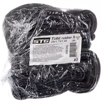 Камера велосипедная STG, 26Х1,75/1,95", автониппель 33 мм, 2 штуки, резина, Х88390