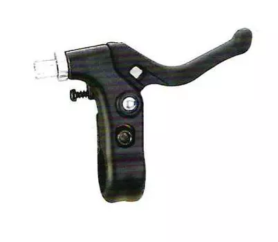 Ручки тормозные TBS под 2 пальца нейлоновые чёрные (для детских велосипедов), в торговой упаковке, BL-107