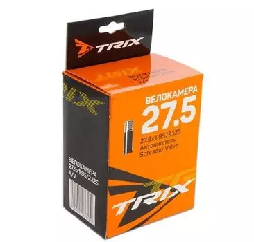 Камера велосипедная TRIX 27,5"x 1,95/2,125, AV, TBTX-27-195AV TRIX