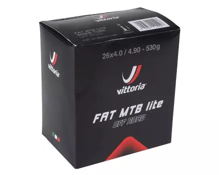 Камера велосипедная VITTORIA Fat MTB Lite, 26x4.0/4.90, FV presta 48 mm, 1Z1.2I6.F4.FF.111BX