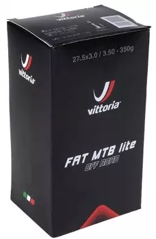 Камера велосипедная VITTORIA Fat MTB Lite, 27.5x3.0/3.50, AV schrader 48 mm, 1Z1.2I7.A4.FF.111BX
