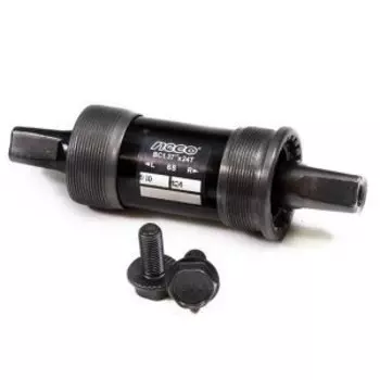 Каретка-картридж NECO велосипедная, 122,5мм х1,37"х24, 68 мм, сталь, черный, BS-N-910-122x5-BK