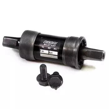 Каретка-картридж NECO велосипедная, 122,5мм х1,37"х24, 68 мм, сталь, черный, BS-N-910-122x5-BK