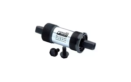 Каретка-картридж велосипедная FIRST, алюминиевая, под стакан 68мм, квадратный вал, 119мм х1,37"х24, серебр., MP60-119