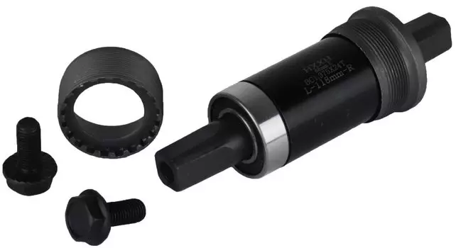 Каретка-картридж велосипедная HXXH, с промподшипниками, под квадрат, ось 113 мм, длина стакана 68 мм, черный, SL A113