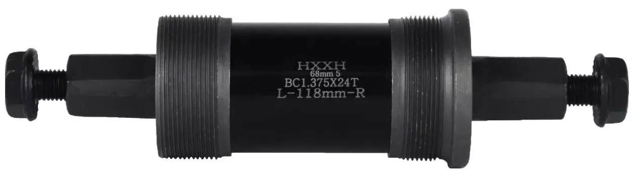 Каретка-картридж велосипедная НХХН, с промподшипниками, под квадрат, ось 116 мм, длина стакана 68 мм, черный, SL A116