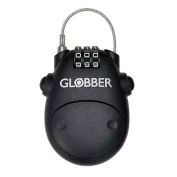 Замок велосипедный Globber LOCK, кодовый, трос 80 см, черный, 532-120