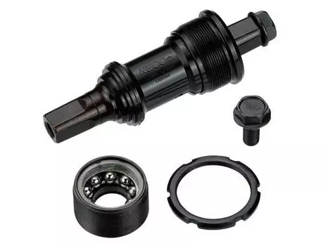 Каретка NECO B906, под квадрат, BSA 1.37" х 24T, R/L. 68/122,5мм, MTB, ATB, Road, B906-122.5 BOX