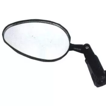 Зеркало M-Wave круглое 3" плосокое 3 степени свободы крепление к ручке руля на липучке черное, 6-647338