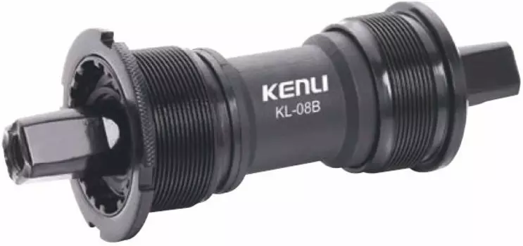 Каретка велосипедная Kenli, под квадрат, 68х124 мм, сталь, черный, KL-08B