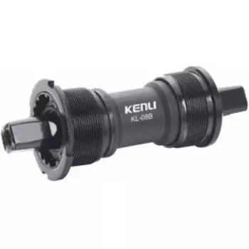 Каретка велосипедная Kenli, под квадрат, 68х124 мм, сталь, черный, KL-08B