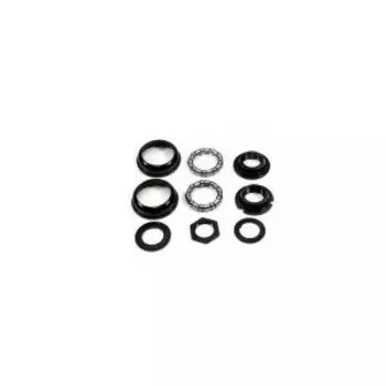 Каретка велосипедная TRIX, для односоставных шатунов, подшипники, чашки, конусы, шайбы, гайка, черная, BS-TX-C01-0-BK