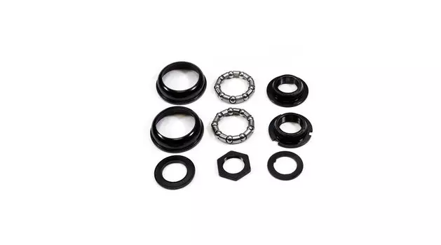 Каретка велосипедная TRIX, для односоставных шатунов, подшипники, чашки, конусы, шайбы, гайка, черная, BS-TX-C01-0-BK