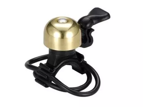 Звонок велосипедный NUVO диаметр 23мм, латунный, крепление на пластиковых хомутах, n+1-B721BPQ