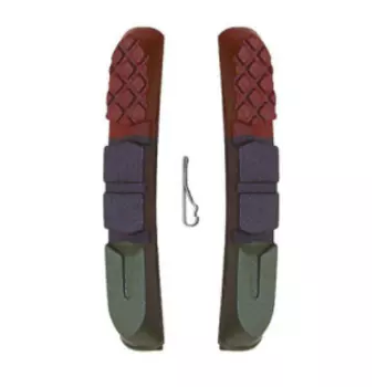 Картриджи велосипедных колодок PROMAX, ободные, 3-х цветные, резина, 361072