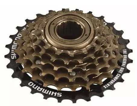 Кассета-трещотка для велосипеда Shimano Tourney, фривил, 6х14-28, HG/UG, коричневая, AMFTZ206428Т, 2-3110