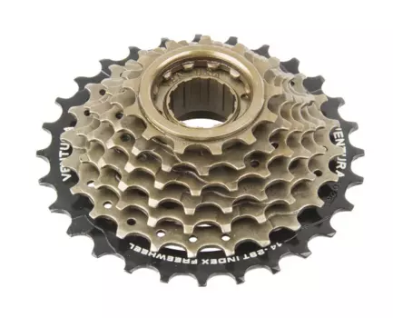 Кассета-трещотка VENTURA, FREEWHEEL, 6 скоростей, 6х14-28, HG, черно-коричневая, 5-700170