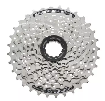 Кассета велосипедная Shimano ALIVIO CS-HG41, 8 скоростей, 13-32 зуба, серебристый, ACSHG418132