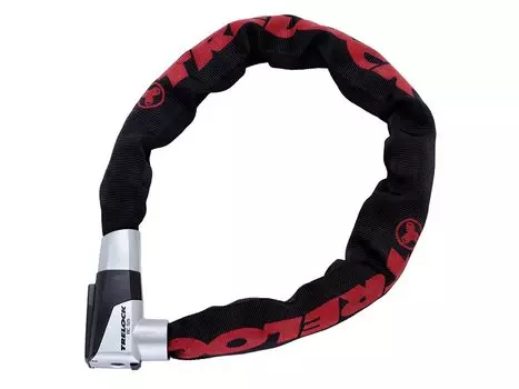 Велосипедный замок TRELOCK BC 515, цепь, на ключ, тканевая-оболочка, 850 х 8 мм, черный, степень защиты 5, BC 515/85/8