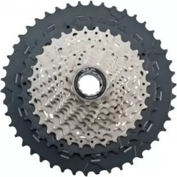 Кассета велосипедная SHIMANO SLX KCSM7000146, 11 скоростей, 11х11-46, Ni-Plat, без упаковки, серебристо-черная, 2-8230