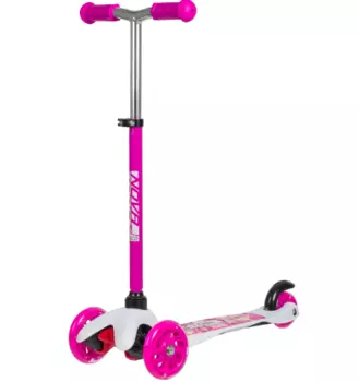 Самокат-кикборд Novatrack Disco-kids Print, 120/76 мм, цветочки, 120H.DISCOKIDS.SWPN20, 2020