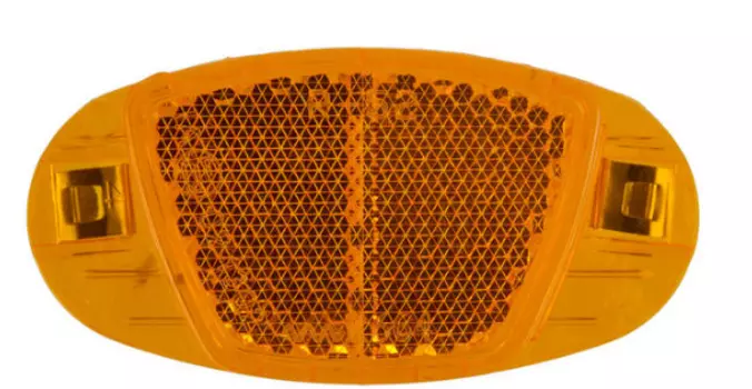 Катафот велосипедный VENTURA, 60 мм, крепления из нержавеющей стали, 4 штуки, оранжевый, 5-466606