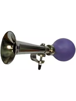 Клаксон металлический STELS, с фиолетовой грушей, HR 277/violet