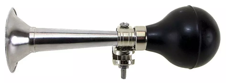 Клаксон прямой Joy kie, сталь/резина, хромированный, серебристо-черный, 5-422001