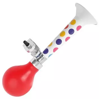 Клаксон Vinca Sport Vintage "разноцветные кружки", металлический, с красной грушей, HR-278 balls