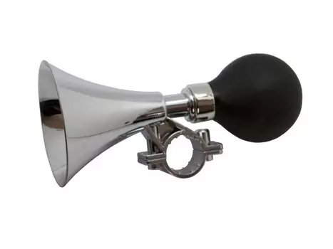 Клаксон велосипедный ACME, резина/пластик, прямой, хромированный, черно-серый, 00-170661