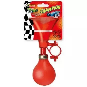 Клаксон велосипедный TRIX Champion, детский, один рожок, пластик/резина, красный, AH-TX-CHAMPION-0-R