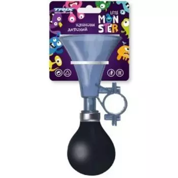 Клаксон велосипедный TRIX Little Monster, детский, один рожок, пластик/резина, прозрачный-фиолетовый, AH-TX-MONSTER-0-PU