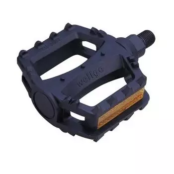 Педали WELLGO LU-968, BMX, пластик, ось из бористой стали, 9/16", 95,5х81,5х29,5мм, 282г, LU-968 BK
